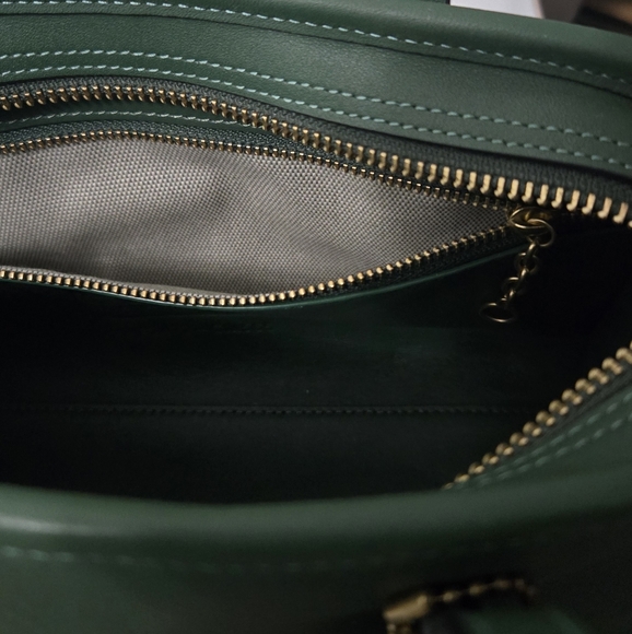 Coach Swing Zip bag shoulder bag hunter green brass 1998 re edition - Picture 10 of 10
